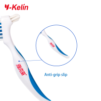 Disposable denture brush for false teeth cleaning